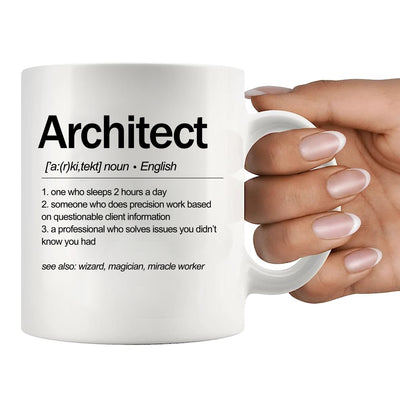 Architect Definition Ceramic Mug 11 oz white