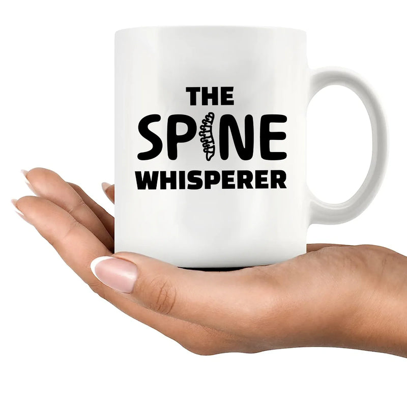 The Spine Whisperer Ceramic Mug 11 oz White - Panvola