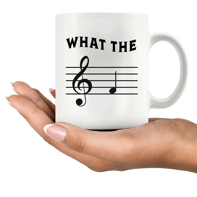 What the F Ceramic Mug 11 oz White