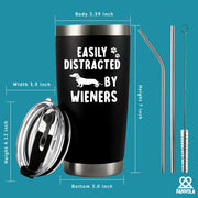 Easily Distracted By Wieners Vacuum Insulated Tumbler - Panvola