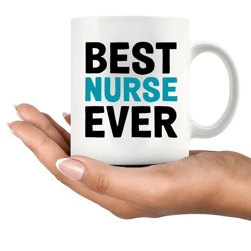 Best Nurse Ever Ceramic Mug 11 oz White - Panvola