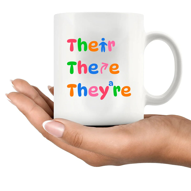 Their There They're Ceramic Mug 11 oz White - Panvola