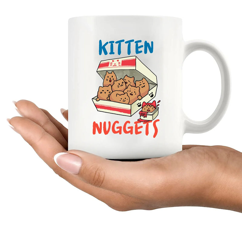 Kitten Nuggets Ceramic Mug 11 oz Whte - Panvola