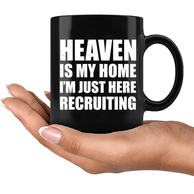 Heaven Is My Home Ceramic Mug 11 oz Black