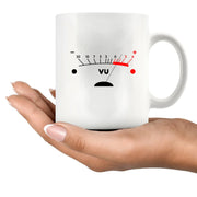 VU Meter Retro Music Ceramic Mug 11 oz White - Panvola