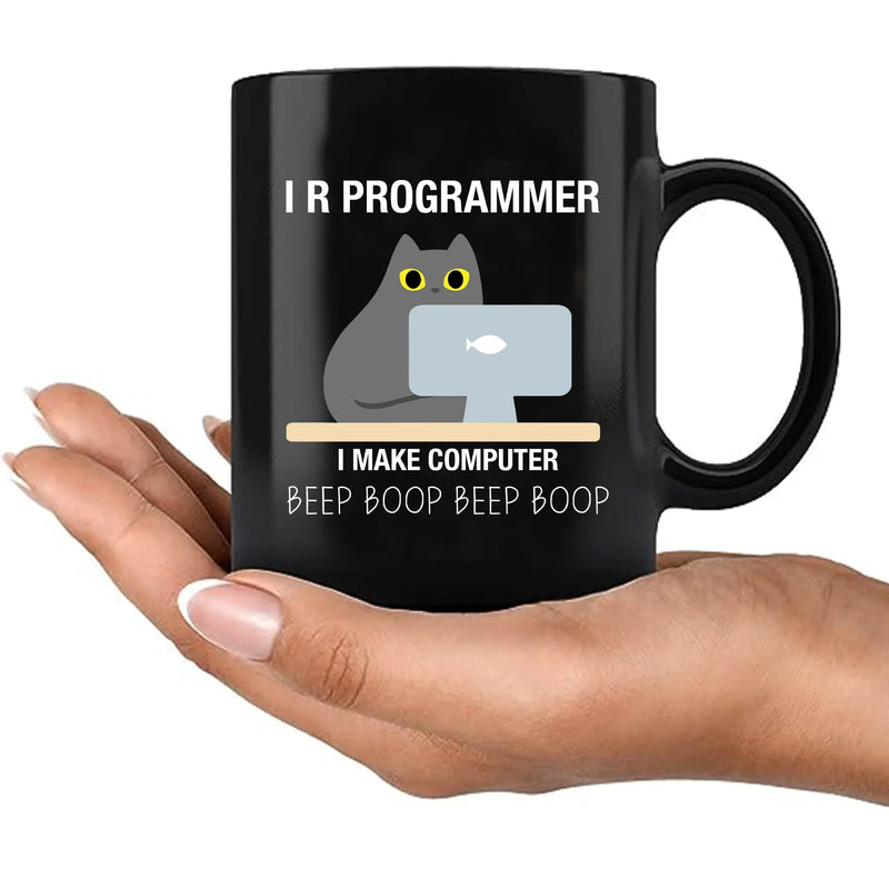 I R Programmer Coffee Mug 11 oz Black - Panvola