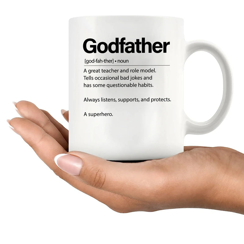 Godfather Definition Mug 11 oz White - Panvola
