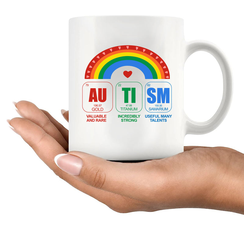 Autism Awareness Elements Periodic Table Ceramic Mug 11 oz White