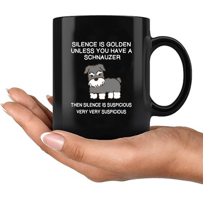 Silence is Golden Ceramic Mug 11 oz Black