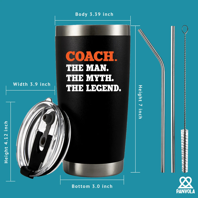 Coach The Man The Myth The Legend Vacuum Insulated Tumbler - Panvola
