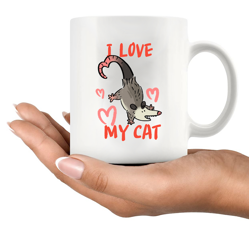 I Love My Cat  Ceramic Mug 11 oz White