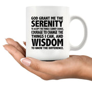 God Grant Me The Serenity Prayer Coffee Mug 11 oz White - Panvola