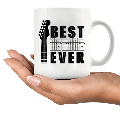 Best Dad Ever Guitar Ceramic Mug 11 oz White