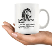 Equinetrovert Definition Ceramic Mug 11 oz White - Panvola