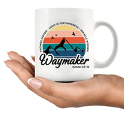 Waymaker Isaiah 42:16 Christian Ceramic Mug 11 oz White - Panvola
