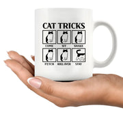 Cat Tricks Ceramic Mug 11 oz White - Panvola