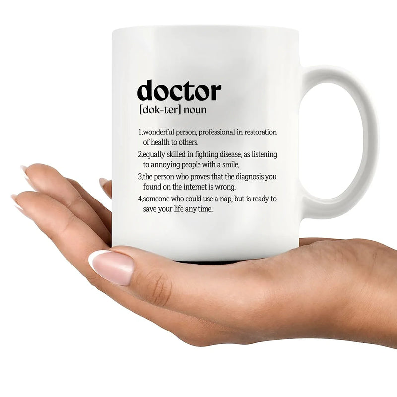 Doctor Definition Ceramic Mug 11 oz Whte - Panvola