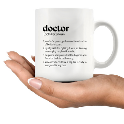 Doctor Definition Ceramic Mug 11 oz Whte