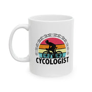 Personalized Cycologist Ceramic Mug 11 oz White - Panvola