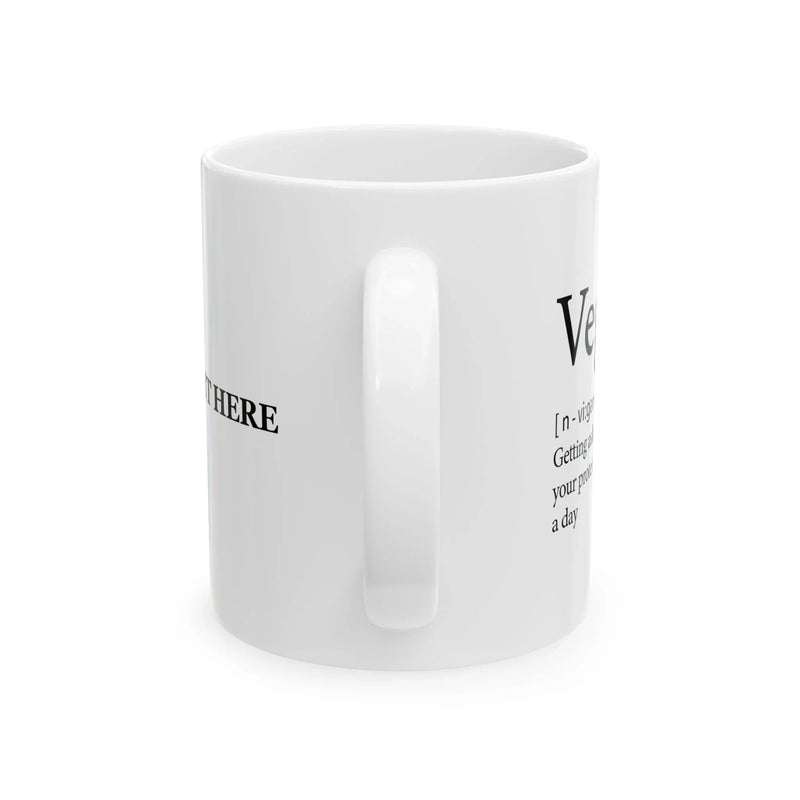Personalized Vegan Definition Ceramic Mug 11 oz White - Panvola