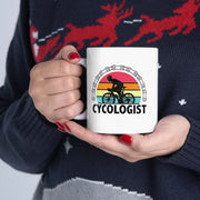 Personalized Cycologist Ceramic Mug 11 oz White - Panvola