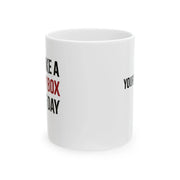 Personalized Scared Bowling Pins Customized Ceramic Mug 11 oz White - Panvola