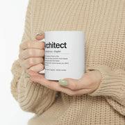 Personalized Architect Definition Customized Ceramic Mug 11 oz White - Panvola