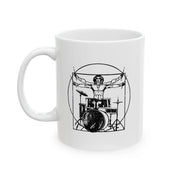 Personalized Da Vinci Drums Ceramic Mug 11 oz White - Panvola