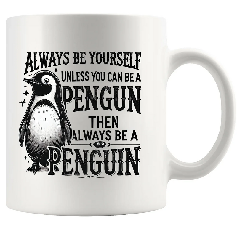 Always Be Yourself Unless You Can Be A Penguin Then Always Be A Penguin Ceramic Mug 11 oz White - Panvola