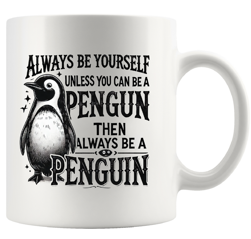 Always Be Yourself Unless You Can Be A Penguin Then Always Be A Penguin Ceramic Mug 11 oz White