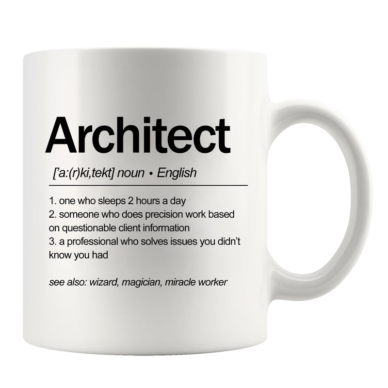 Architect Definition Ceramic Mug 11 oz white