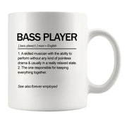 Bass Player Definition Mug Ceramic Mug 11 oz White - Panvola