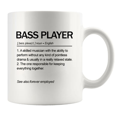 Bass Player Definition Mug Ceramic Mug 11 oz White