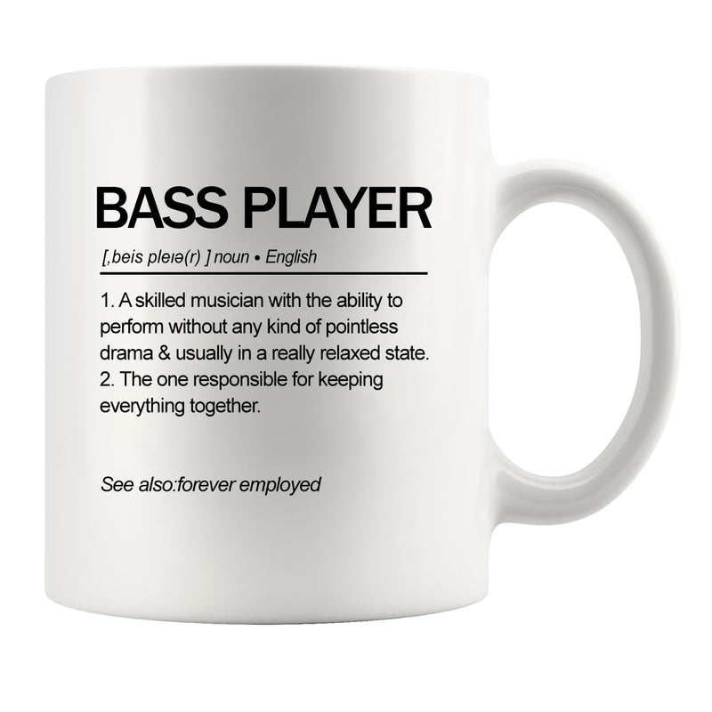 Bass Player Definition Mug Ceramic Mug 11 oz White