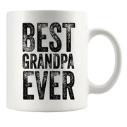 Best Grandpa Ever Grandfathers Gift from Granddaughter Grandson Ceramic Mug 11 oz White - Panvola