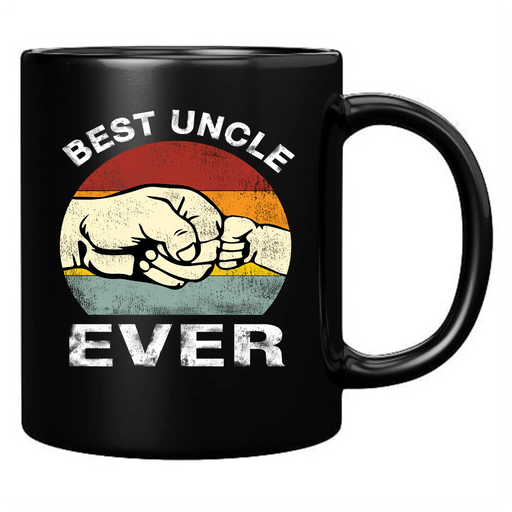 Best Uncle Ever Ceramic Mug 11 oz Black - Panvola