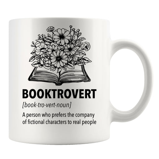 Booktrovert Book Lover Gifts Coffee Mug 11oz White.