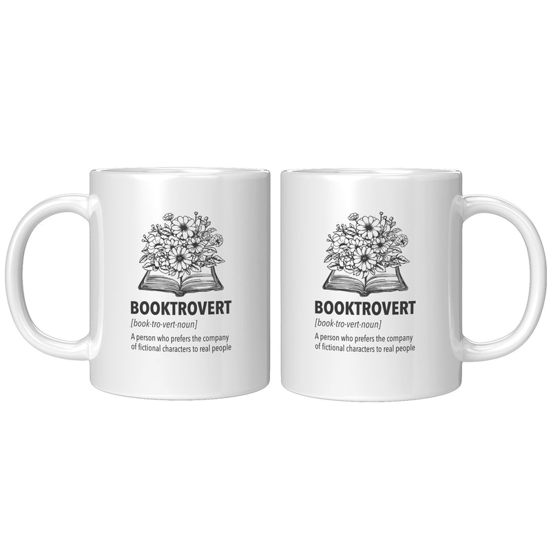 Booktrovert Book Lover Gifts Coffee Mug 11oz White.