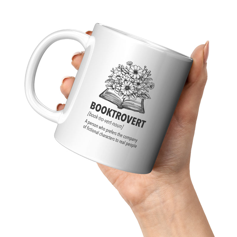 Booktrovert Book Lover Gifts Coffee Mug 11oz White.
