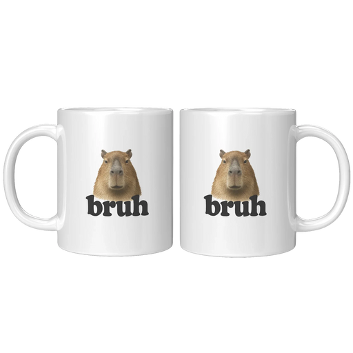 Capybara Bruh Ceramic Mug 11 oz White - Panvola