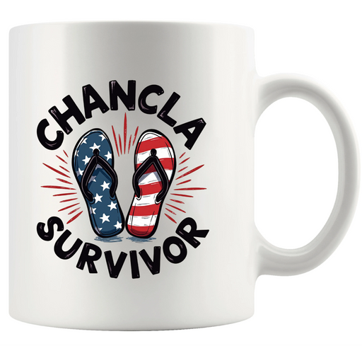 Chancla Survivor Ceramic Mug 11 oz White - Panvola