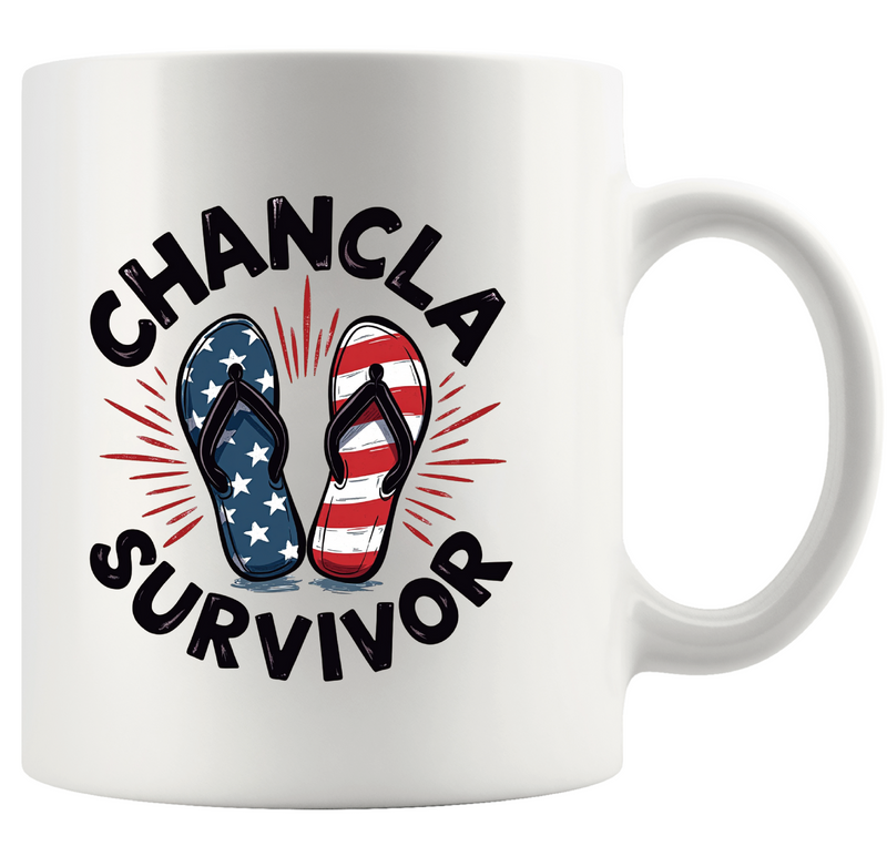 Chancla Survivor  Ceramic Mug 11 oz White