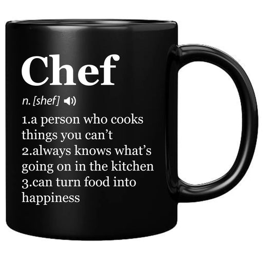 Chef Definition Ceramic Mug 11 oz Black - Panvola