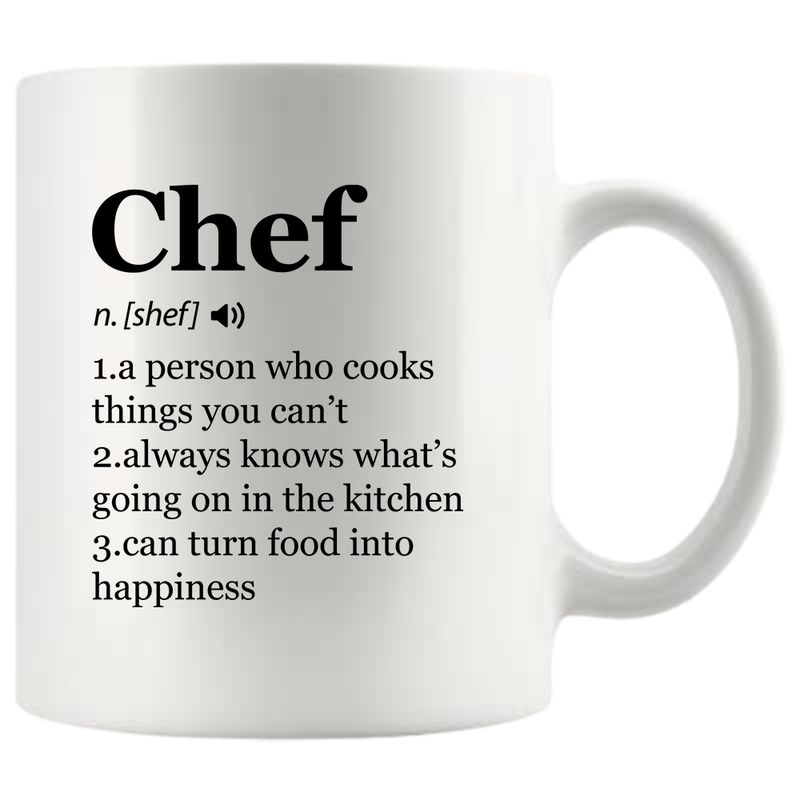 Chef Definition Mug Chef Gifts Ceramic Mug 11oz White