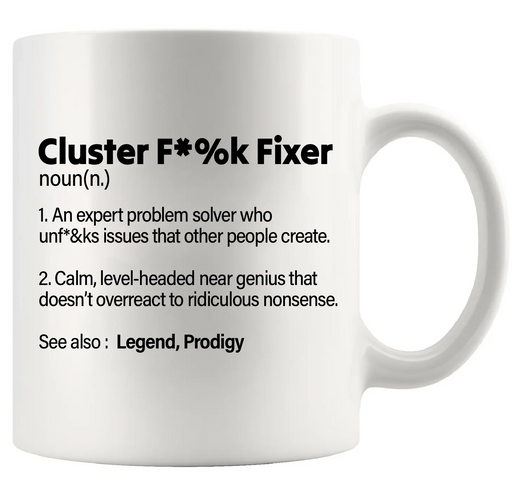 Cluster Fk Fixer Ceramic Mug 11 oz White - Panvola