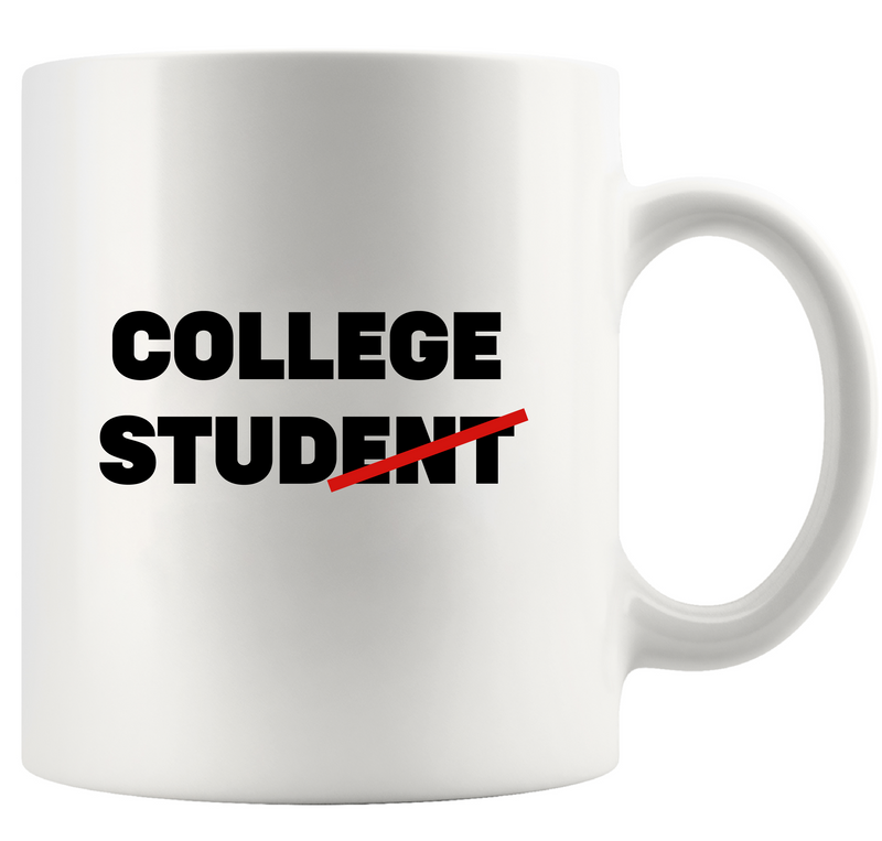 College Stud Student Ceramic Mug 11 oz White