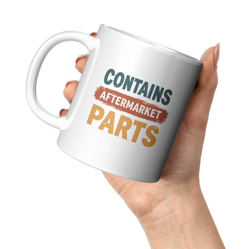 Contains Aftermarket Parts Ceramic Mug 11 oz White - Panvola
