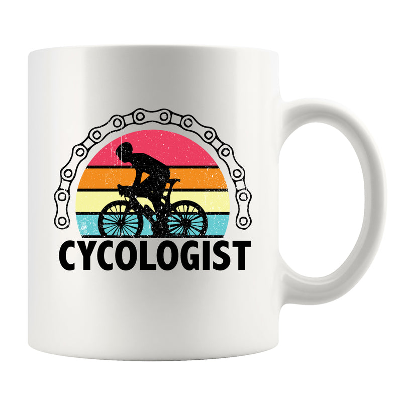 Cycologist Ceramic Mug 11 oz White