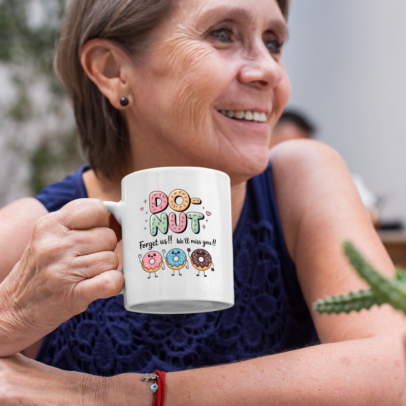 Do-Nut Forget Us Retirement Gift Ceramic Mug 11oz White