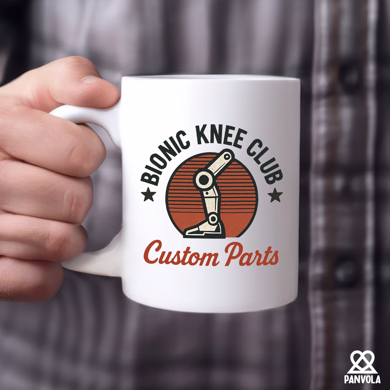 Panvola Bionic Knee Club Custom Parts Knee Surgery Ceramic Mug